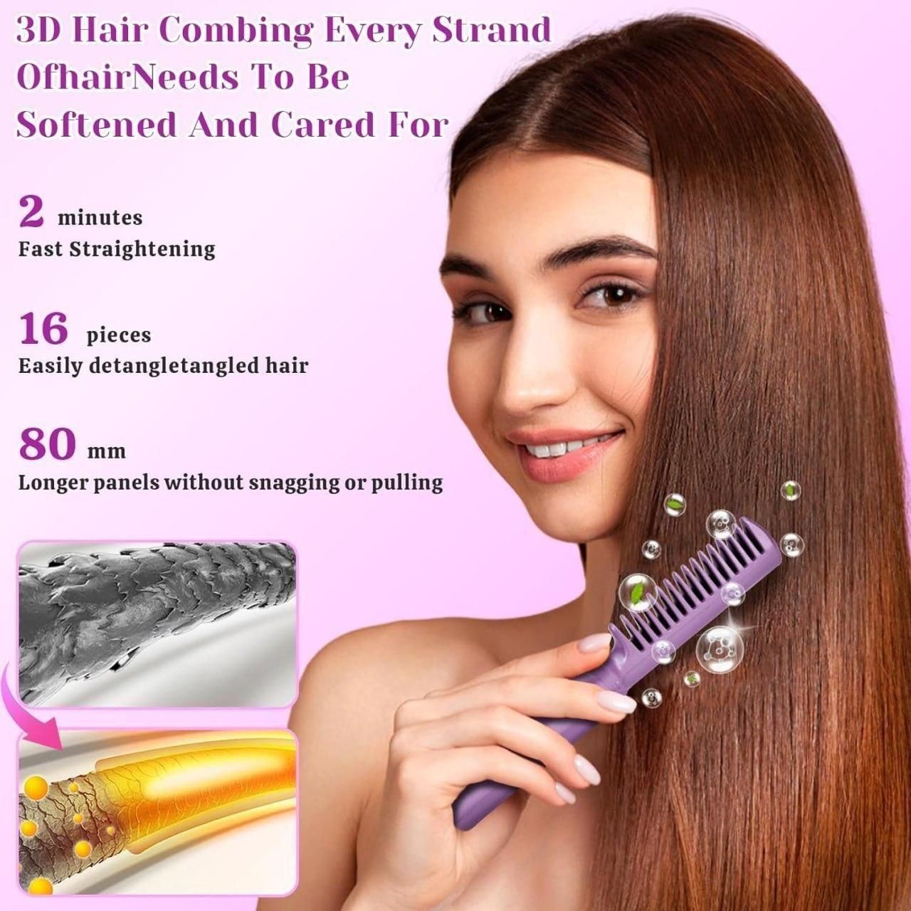 Meneflix™ Portable Mini Adjustable Hair Straightener – Hot Comb