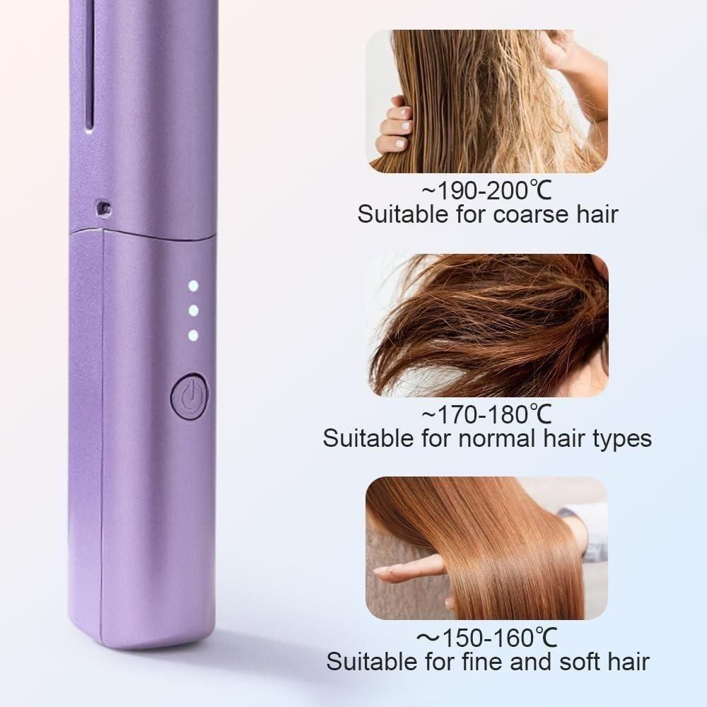 Meneflix™ Portable Mini Adjustable Hair Straightener – Hot Comb