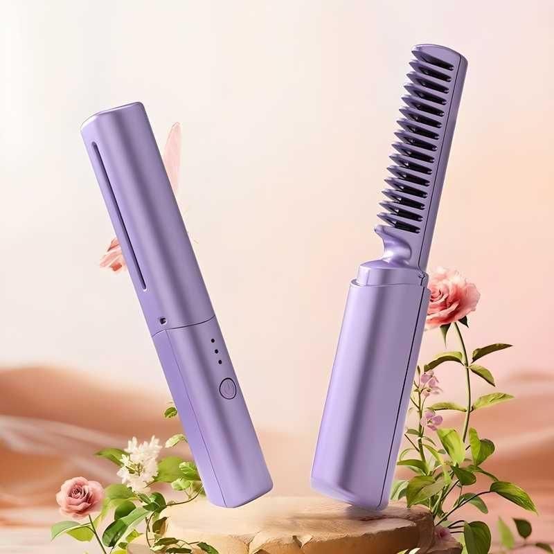 Meneflix™ Portable Mini Adjustable Hair Straightener – Hot Comb